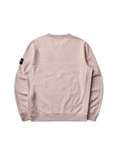 Organic Cotton Fleece Crewneck Sweatshirt Antique Rose Stone Island | L2S15 6100049 S0A20V0082 ANTIQUE ROSE